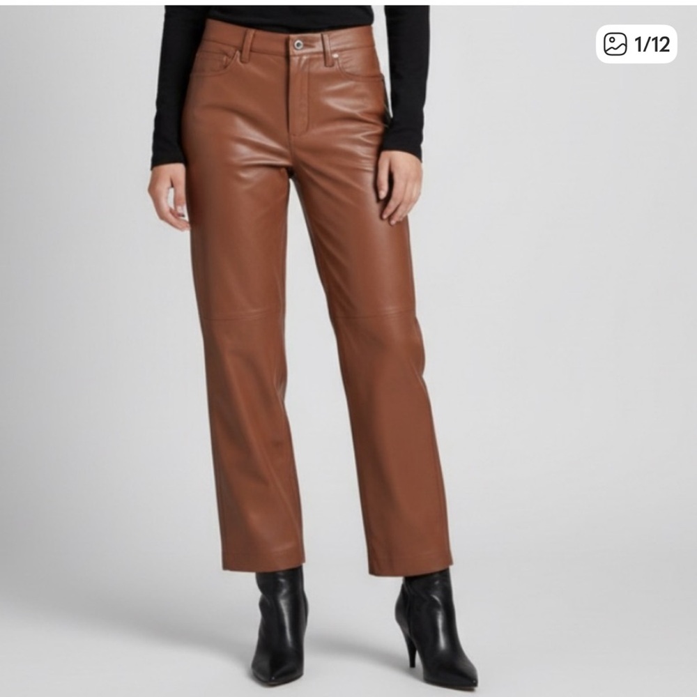 BLANK NYC The Baxter Faux Leather Cropped Trouser Pants Size 26